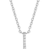Budget ❤️ 1/10 ct. t.w. Diamond Initial Necklace in Sterling Silver with 18" Cable Chain by Belk & Co. 🔥