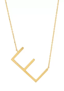 New 🔥 10k Solid Yellow Gold Large Sideways Block Initial Letter Extendable Necklace by Belk & Co. ❤️ -DealsBelk & Co. Store Belk 6025