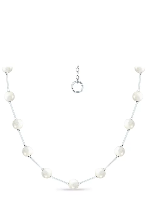 Top 10 ๐ Fresh Water Pearl Station Necklace in Sterling Silver by Belk & Co. โ 1 Top 10 ๐ Fresh Water Pearl Station Necklace in Sterling Silver by Belk & Co. โ