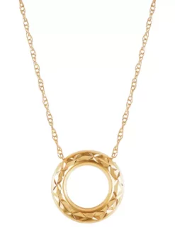 Top 10 🧨 Circle Dangle Necklace in 10K Yellow Gold by Belk & Co. 🔥 -DealsBelk & Co. Store Belk 6037