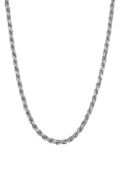 Deals 😍 22 Inch Rope Chain Necklace in Sterling Silver by Belk & Co. 😀 -DealsBelk & Co. Store Belk 6055