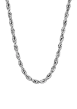 Discount ❤️ Stainless Steel 4 Millimeter Rope Chain Necklace, 24 Inch by Belk & Co. ✨ -DealsBelk & Co. Store Belk 6058