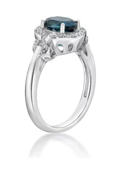 Best Pirce 🛒 1.63 ct. t.w. London Blue Topaz and 1/2 ct. t.w. White Topaz Ring in Sterling Silver by Belk & Co. 👍 -DealsBelk & Co. Store Belk 6073