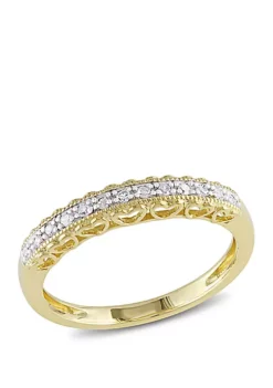Top 10 😀 0.08 ct t.w. Diamond Heart Anniversary Band in 10K Yellow Gold by Belk & Co. 🎁 -DealsBelk & Co. Store Belk 6089