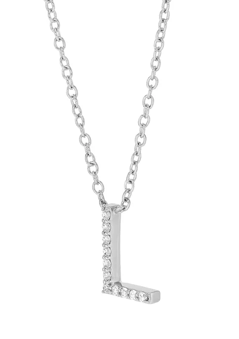 Budget ❤️ 1/10 ct. t.w. Diamond Initial Necklace in Sterling Silver with 18" Cable Chain by Belk & Co. 🔥 2 Budget ❤️ 1/10 ct. t.w. Diamond Initial Necklace in Sterling Silver with 18" Cable Chain by Belk & Co. 🔥 - Image 2