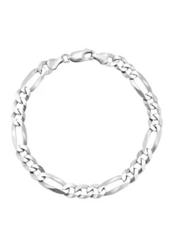 Top 10 ๐ฅ 7 Millimeter Figaro Chain Bracelet in Sterling Silver by Belk & Co. ๐