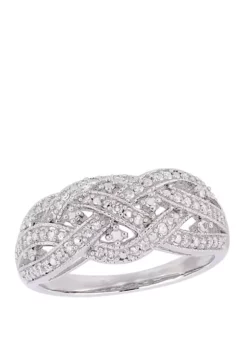 Brand new โ Diamond Entwined Ring in Sterling Silver by Belk & Co. ๐