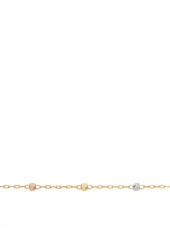 Deals 🌟 Cross Bead Chain Necklace in 10k Tri-Tone by Belk & Co. 🔔 -DealsBelk & Co. Store Belk 6149