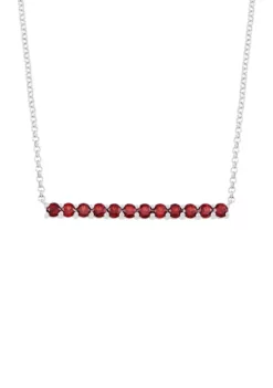 Budget 🎁 1.8 ct. t.w. Created Ruby Bar Necklace in Sterling Silver by Belk & Co. 🥰 -DealsBelk & Co. Store Belk 6171