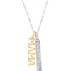 Discount 😍 1/6 ct. t.w. Diamond Drop Pendant Necklace in Sterling Silver and 10K Yellow Gold by Belk & Co. 🛒
