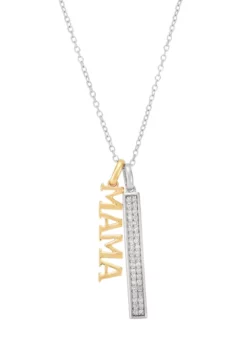 Discount 😍 1/6 ct. t.w. Diamond Drop Pendant Necklace in Sterling Silver and 10K Yellow Gold by Belk & Co. 🛒