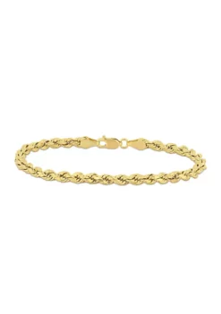 Cheap 😀 Rope Chain Bracelet in 14k Yellow Gold (4 mm/7.5 Inch) by Belk & Co. 🤩 -DealsBelk & Co. Store Belk 6180