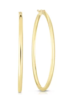 Discount 🌟 14KY STAMPATO HOOP EARRING by Belk & Co. 😉