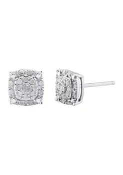 Deals 😀 1/4 ct. t.w. Diamond Earrings in Sterling Silver by Belk & Co. 🎁