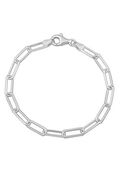 Hot Sale 🛒 5MM Diamond Cut Paperclip Chain Bracelet in Sterling Silver, 7.5" by Belk & Co. 😉 -DealsBelk & Co. Store Belk 6239