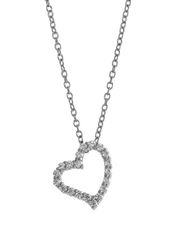 Wholesale ๐ 1/4 ct. t.w. Diamond Heart Pendant Necklace in Sterling Silver by Belk & Co. โจ