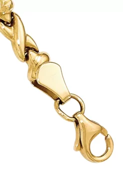 Brand new ⌛ 14K Yellow Gold Polished Diamond Cut Heart 7 Inch Bracelet by Belk & Co. 😀 -DealsBelk & Co. Store Belk 6294