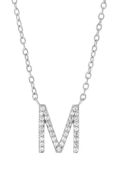 Budget ❤️ 1/10 ct. t.w. Diamond Initial Necklace in Sterling Silver with 18" Cable Chain by Belk & Co. 🔥 4 Budget ❤️ 1/10 ct. t.w. Diamond Initial Necklace in Sterling Silver with 18" Cable Chain by Belk & Co. 🔥 - Image 4