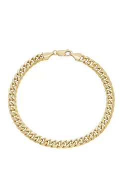 Flash Sale 👏 Cuban Bracelet in 10K Gold by Belk & Co. 👏 -DealsBelk & Co. Store Belk 6315