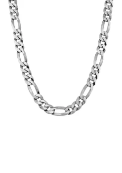 Deals 😉 24 Inch Figaro Chain Necklace in Sterling Silver by Belk & Co. 💯