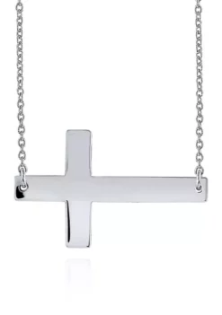 Flash Sale ✨ Sterling Silver Sideways Cross Necklace by Belk & Co. 🧨 -DealsBelk & Co. Store Belk 6343