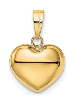Wholesale ✨ 14K Yellow Gold Polished 3-D Puffed Heart Pendant by Belk & Co. 🌟 -DealsBelk & Co. Store Belk 6371