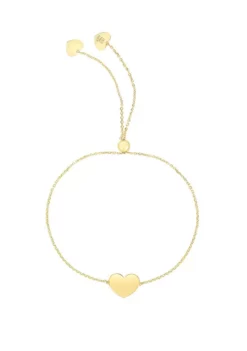 Flash Sale 🎉 Heart Adjustable Bracelet in 14k Yellow Gold by Belk & Co. ✔️