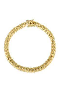 Wholesale ⌛ Men's Gold Semi Solid Miami Cuban Link Bracelet by Belk & Co. ⌛ -DealsBelk & Co. Store Belk 6421