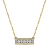 Best Pirce ❤️ 1/4 ct. t.w. Bar Necklace in 10k Yellow Gold by Belk & Co. 🛒