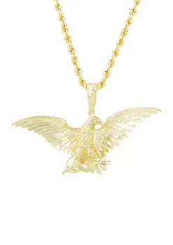 Top 10 🎁 Men's Eagle Pendant Necklace in 10k Yellow Gold by Belk & Co. 🌟