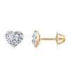 Wholesale 🛒 Crystal Baby Heart Earrings in 14K Yellow Gold by Belk & Co. 🥰