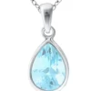 Promo 👏 1.75 ct. t.w. Blue Topaz Drop Pendant Necklace in Sterling Silver by Belk & Co. 😍