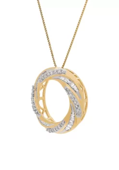 Wholesale ๐คฉ 3/8 ct. t.w. Open Circle Pendant Necklace in 10k Yellow Gold by Belk & Co. ๐