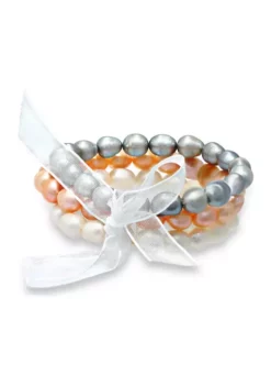 Cheapest 🧨 Fresh Water Multi Color Pearl 3 Strand Stretch Bracelet by Belk & Co. 🔥 -DealsBelk & Co. Store Belk 6448