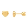 New ⌛ Puff Heart Earrings in 14K Yellow Gold by Belk & Co. 🧨