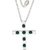 Top 10 🎁 Emerald Cross Pendant Necklace in Sterling Silver by Belk & Co. 🎉