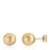 Best Sale 🤩 8 Millimeter Ball Earrings in 14K Gold by Belk & Co. 😀