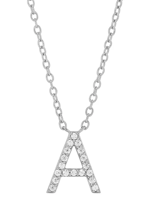 Budget ❤️ 1/10 ct. t.w. Diamond Initial Necklace in Sterling Silver with 18" Cable Chain by Belk & Co. 🔥 6 Budget ❤️ 1/10 ct. t.w. Diamond Initial Necklace in Sterling Silver with 18" Cable Chain by Belk & Co. 🔥 - Image 6