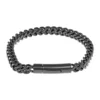 Outlet 🛒 Stainless Steel 5 Millimeter Foxtail Chain Bracelet with Black Ion Plating and Push Lock, 9 Inch by Belk & Co. 🌟