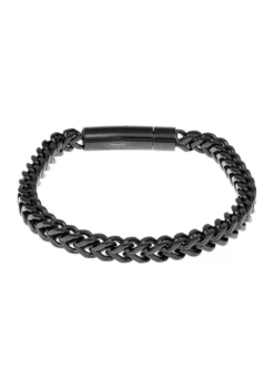 Outlet 🛒 Stainless Steel 5 Millimeter Foxtail Chain Bracelet with Black Ion Plating and Push Lock, 9 Inch by Belk & Co. 🌟 -DealsBelk & Co. Store Belk 6502