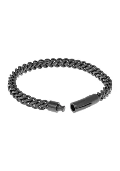 Outlet 🛒 Stainless Steel 5 Millimeter Foxtail Chain Bracelet with Black Ion Plating and Push Lock, 9 Inch by Belk & Co. 🌟 -DealsBelk & Co. Store Belk 6503