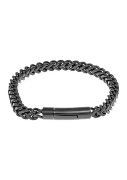 Outlet 🛒 Stainless Steel 5 Millimeter Foxtail Chain Bracelet with Black Ion Plating and Push Lock, 9 Inch by Belk & Co. 🌟 -DealsBelk & Co. Store Belk 6504