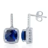 Best deal 👏 Created Sapphire and White Topaz Earrings in Sterling Silver by Belk & Co. ⭐