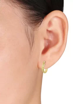Budget 😍 14 mm Hoop Earrings in Polished Italian 10k Yellow Gold by Belk & Co. 🤩 -DealsBelk & Co. Store Belk 6514