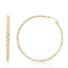 Discount 🌟 Crystal Cut Hoop in 10K Yellow Gold by Belk & Co. ✨