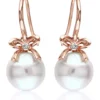 Wholesale 🥰 10k Rose Gold Cultured Freshwater Pearl and Diamond Bow Earrings by Belk & Co. 😀