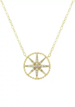 Budget 🎁 5/8 ct. t.w. Diamond Necklace in 10K Yellow Gold by Belk & Co. 🎉