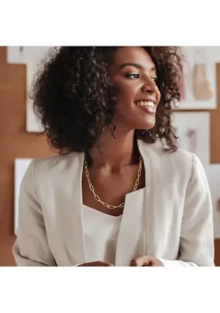 Discount 🧨 18k Yellow Gold Plated Sterling Silver 6mm Paperclip Chain Necklace by Belk & Co. 👍 -DealsBelk & Co. Store Belk 6598