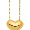 Budget 🌟 14K Yellow Gold Polished Puffed Heart 18-Inch Necklace by Belk & Co. ✨