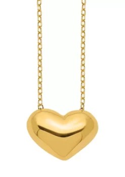 Budget 🌟 14K Yellow Gold Polished Puffed Heart 18-Inch Necklace by Belk & Co. ✨ -DealsBelk & Co. Store Belk 6623